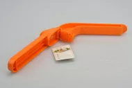 Plastična stiskalnica za česen, oranžna (17 cm)