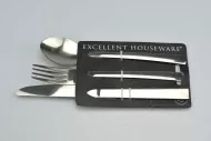 Komplet jedilnega pribora iz nerjavečega jekla EH (22 cm), vilice, nož, žlica