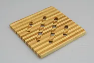 Bambusova podloga za lonce in ponve, kvadratna (12,5 cm)