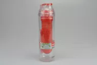 Plastična steklenica s filtrom za koščke sadja BANQUET 500ml, rdeča (23x6cm)