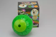 Plastična žoga z luknjami za hranjenje, zelena (12,5 cm)