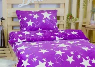 Mikroflanelno posteljno perilo, Stars, vijolično, 140 x 200 cm