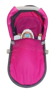 Prevleke za voziček za lutke Globoko roza 27x40, 25x20 cm