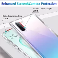 Zaščitni pokrov za Samsung Galaxy Note 10+, prozoren, odporen proti udarcem