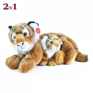 Plišasti tiger z mladičem, 37 cm