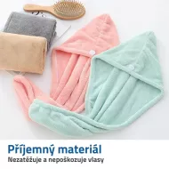 Hitrosušeči turban za glavo - roza