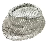 disko klobuk srebrn za odrasle, v slogu Michaela Jacksona