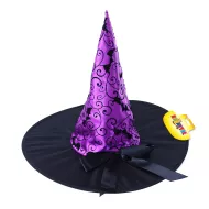 Čarovnica / klobuk za noč čarovnic vijolične barve, za odrasle