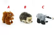 Komplet gozdnih plišastih živali 1 kos 16 cm