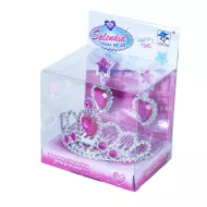 Princesina krona z uhani, roza, Rappa