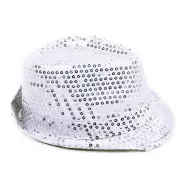 disko klobuk srebrn za odrasle, v slogu Michaela Jacksona