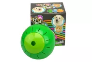 Plastična žoga z luknjami za hranjenje, zelena (12,5 cm)