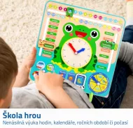 Otroški leseni izobraževalni koledar z urami angleščine