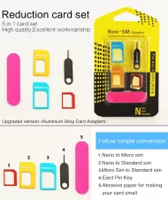 Komplet reduktorjev za kartice SIM, 5 kosov