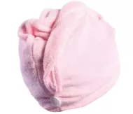 Brisača, turban za sušenje las za otroke, roza