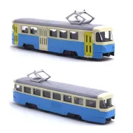 Kovinski tramvaj Tatra T3 - 18,5 cm - moder