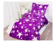 Mikroflanelno posteljno perilo, Stars, vijolično, 140 x 200 cm