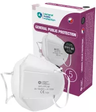 Češka filtrirna maska razreda 2 NR, GPP2 (CE), 1 kos, bela, splošna zaščita javnosti