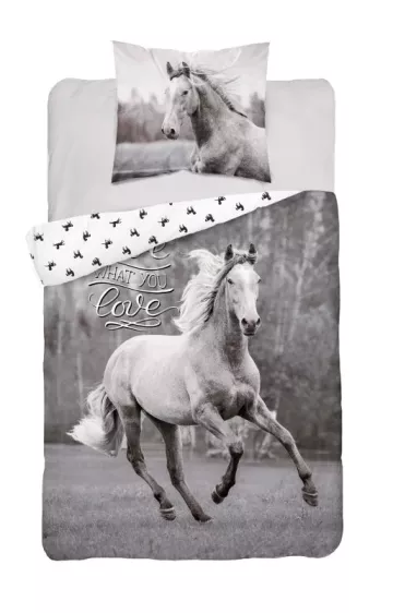 Vključeno platno Horse Love Cotton, 140/200, 70/80 cm