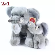Plišasti slon z malim slončkom, 27 cm
