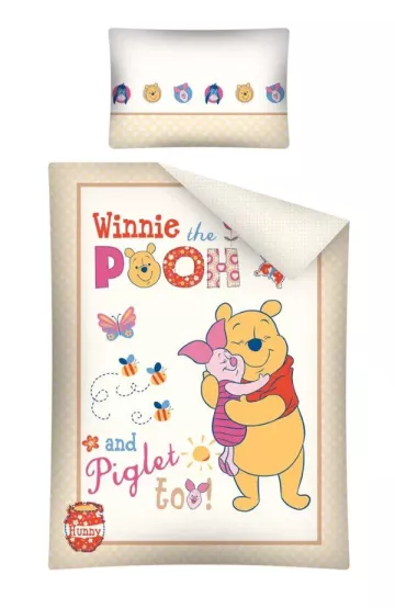 Posteljnina za otroško posteljico Winnie the Pooh and Piglet beige 100/135