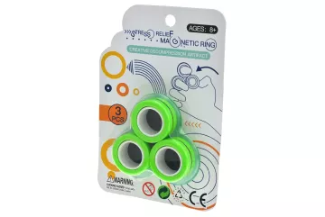 Antistresni magnetni obroč, 3 kosi, zeleni