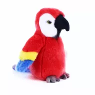 plišast papagaj rdeč, 18 cm