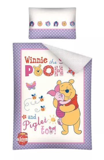 Posteljno perilo Winnie the Pooh in Piglet vijolična 100/135