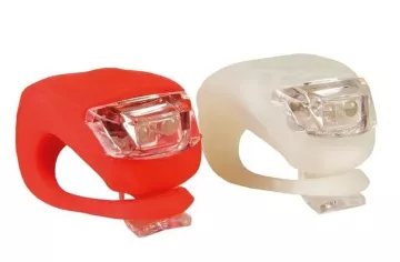 LED luči za kolo, silikonski pokrov, 2 kosa