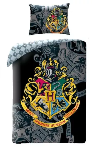 Vključeno laneno platno Harry Potter črno Bombaž, 140/200, 70/90 cm