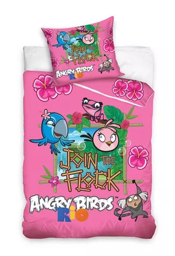 Vključeno perilo Angry Birds Rio pink 140/200