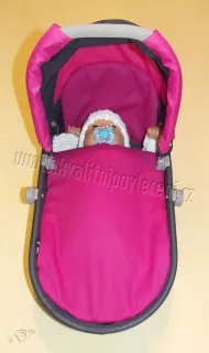 Prevleke za voziček za lutke Globoko roza 27x40, 25x20 cm