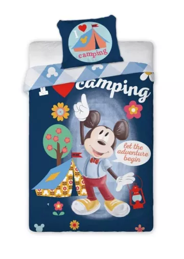 Vključeno posteljno perilo Mickey camping Bombaž, 140/200, 70/90 cm
